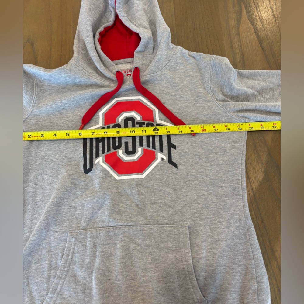 Ohio State Buckeyes Hoodie Gray Medium Pullover - Picture 5 of 7